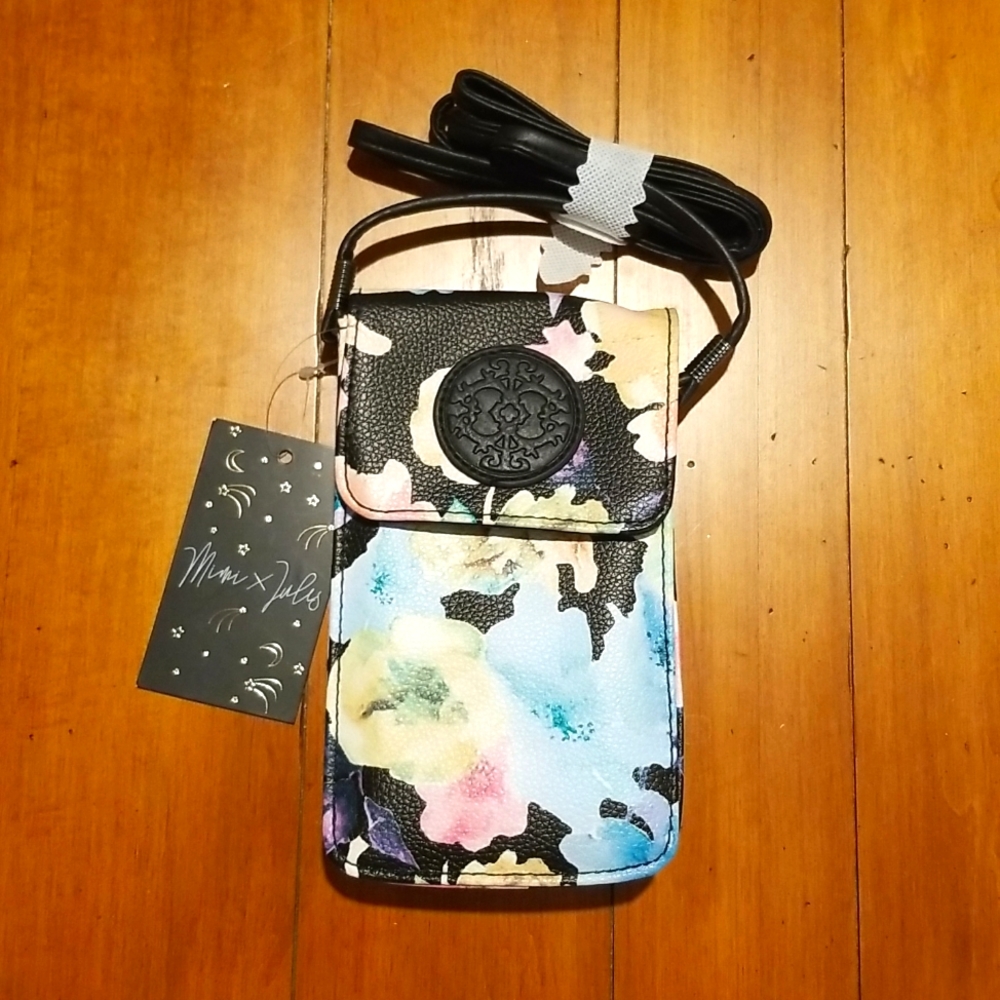 NWT Mimi x Jules Floral Cross Body Bag, 7"x4"x1.5"